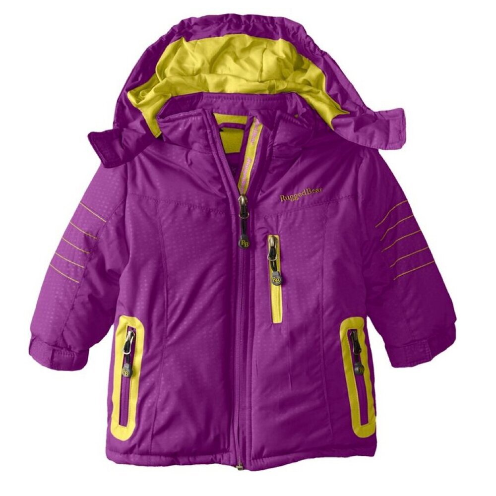 Rugged Bear Baby Girls Snowsuit-Style Winter Puffer Coat Hooded Jacket - Picture 3 of 9